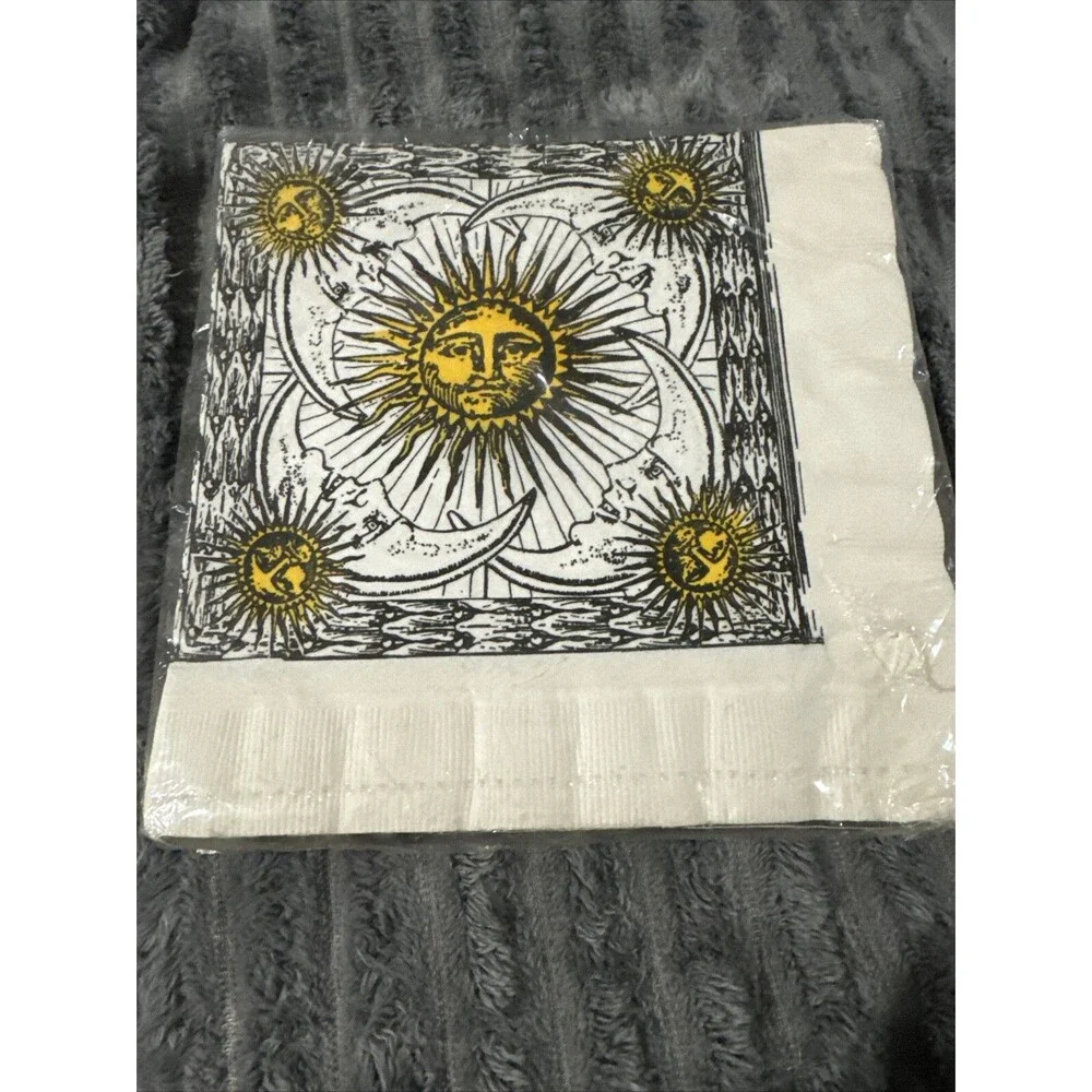 Creative Papers Tableware 17” Dinner Napkins 3 Ply C.R. Gibson Sole E Luna Moon